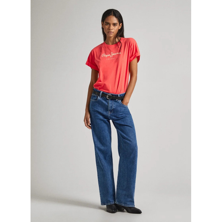 CAMISETA LOGO ESTAMPADO FIT BOXY MUJER PEPE JEANS
