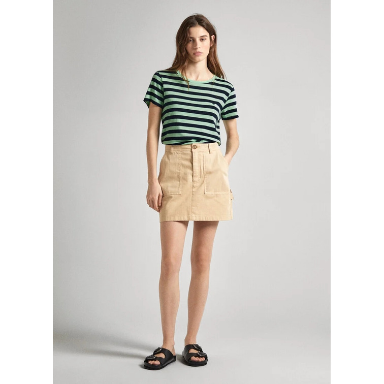 CAMISETA FIT REGULAR A RAYAS MUJER PEPE JEANS
