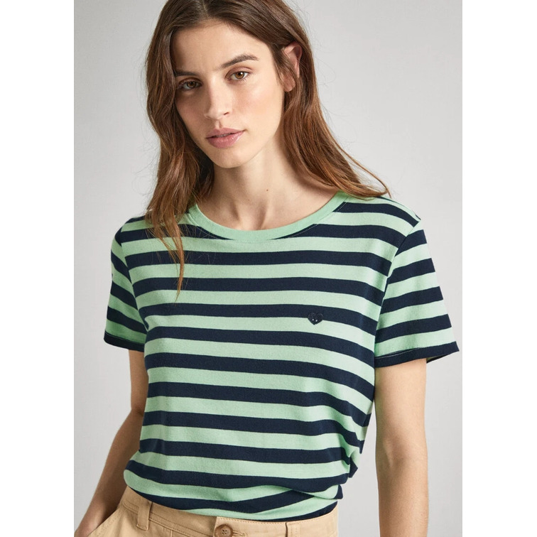 CAMISETA FIT REGULAR A RAYAS MUJER PEPE JEANS