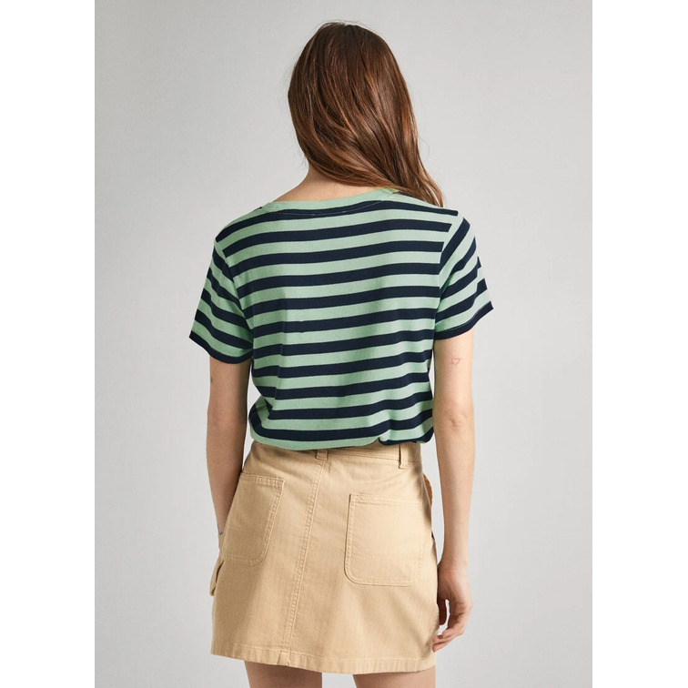 CAMISETA FIT REGULAR A RAYAS MUJER PEPE JEANS