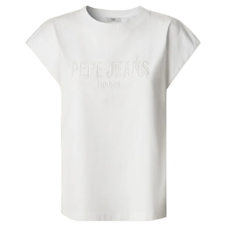 CAMISETA SIN MANGAS MUJER PEPE JEANS LOGO CALADO