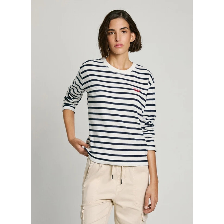 CAMISETA A RAYAS MUJER PEPE JEANS MANGA LARGA