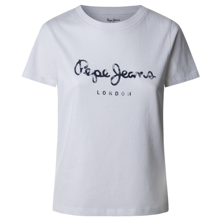 CAMISETA MUJER PEPE JEANS LOGO EFECTO ACUARELA