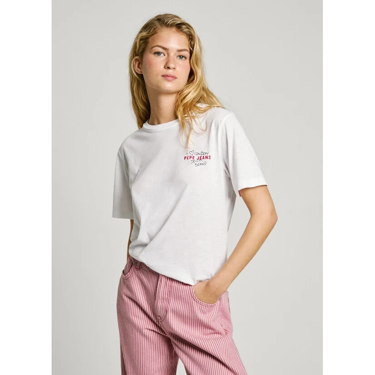 CAMISETA MUJER PEPE JEANS ESPALDA ESTAMPADA