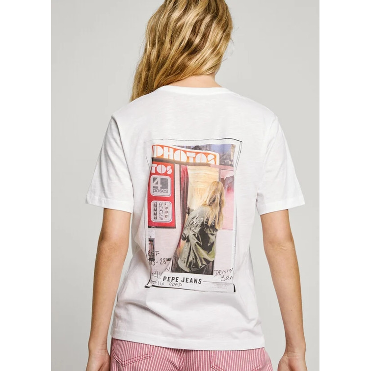 CAMISETA MUJER PEPE JEANS ESPALDA ESTAMPADA