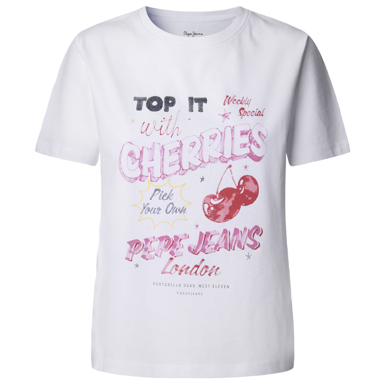 CAMISETA MUJER PEPE JEANS ESTAMPADO FRONTAL FIT REGULAR
