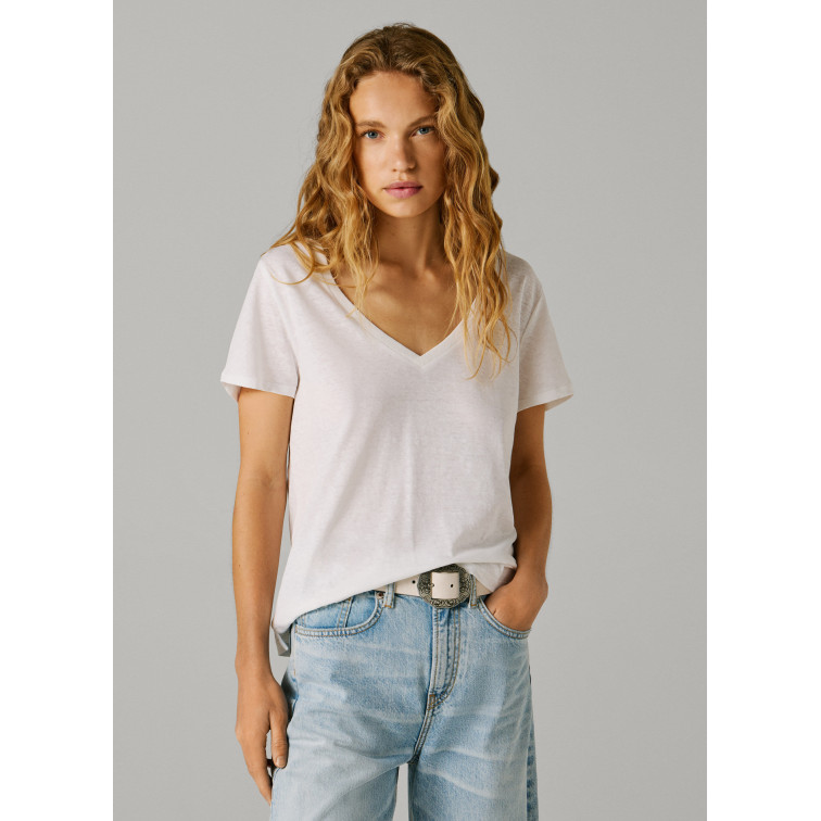 CAMISETA MUJER  PEPE JEANS MEGAN V-NECK
