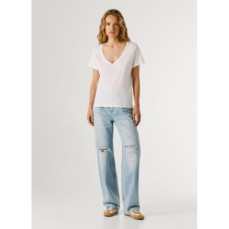 CAMISETA MUJER  PEPE JEANS MEGAN V-NECK