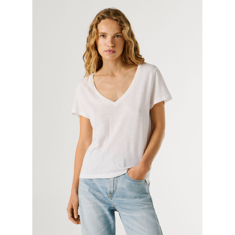 CAMISETA MUJER  PEPE JEANS MEGAN V-NECK