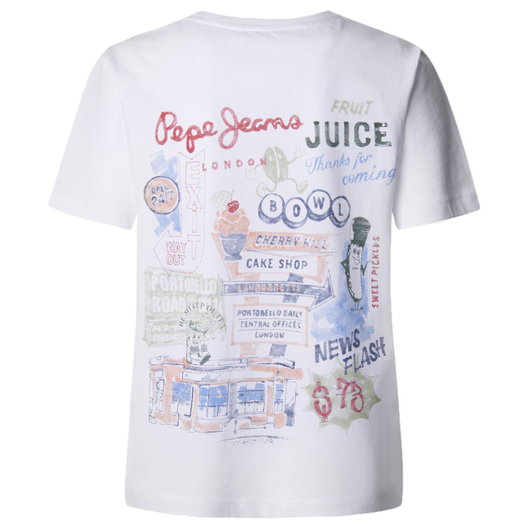 CAMISETA MUJER  PEPE JEANS ILUSTRACION MULTICOLOR FIT REGULAR