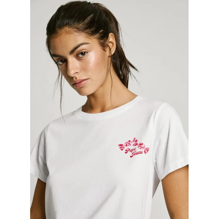 CAMISETA MUJER PEPE JEANS ESPALDA ESTAMPADA