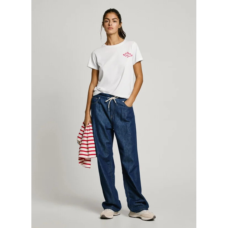 CAMISETA MUJER PEPE JEANS ESPALDA ESTAMPADA