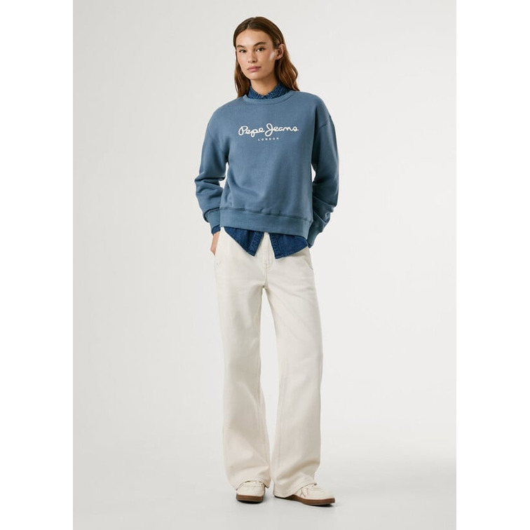 SUDADERA MUJER PEPE JEANS CON LOGO