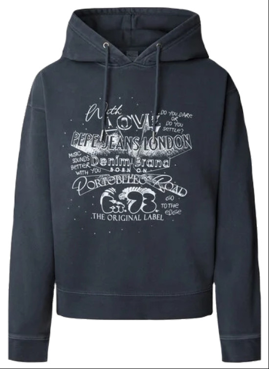 SUDADERA CON CAPUCHA MUJER PEPE JEANS CON GRÁFICO ESTAMPADO