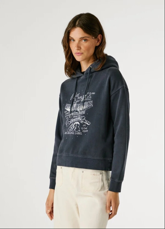 SUDADERA CON CAPUCHA MUJER PEPE JEANS CON GRÁFICO ESTAMPADO