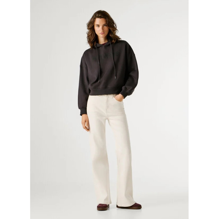 SUDADERA CAPUCHA MUJER PEPE JEANS LOGO STRASS