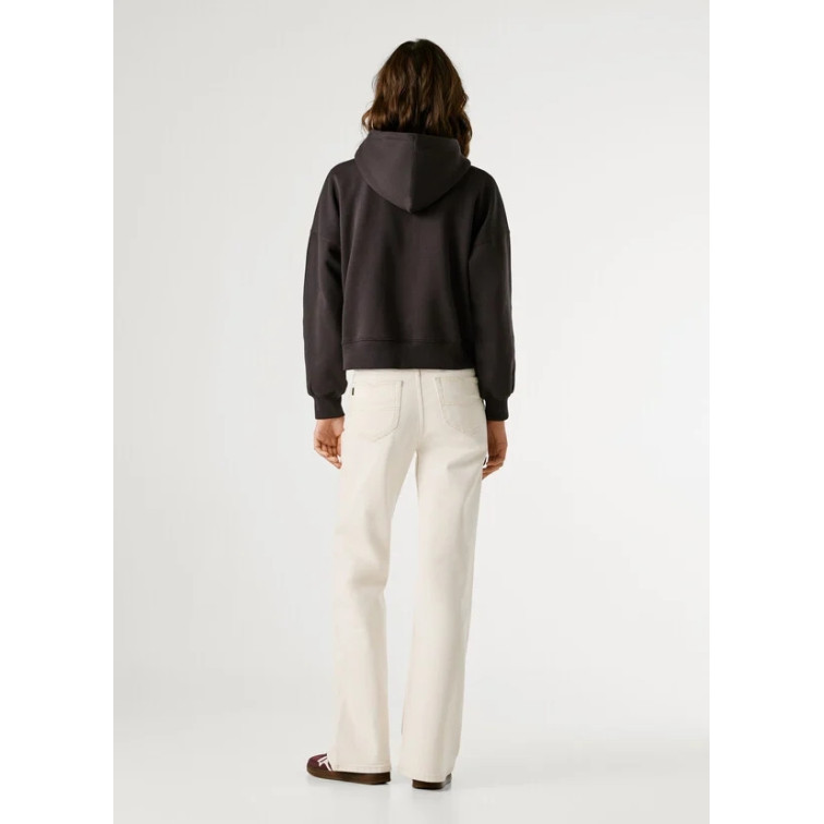 SUDADERA CAPUCHA MUJER PEPE JEANS LOGO STRASS