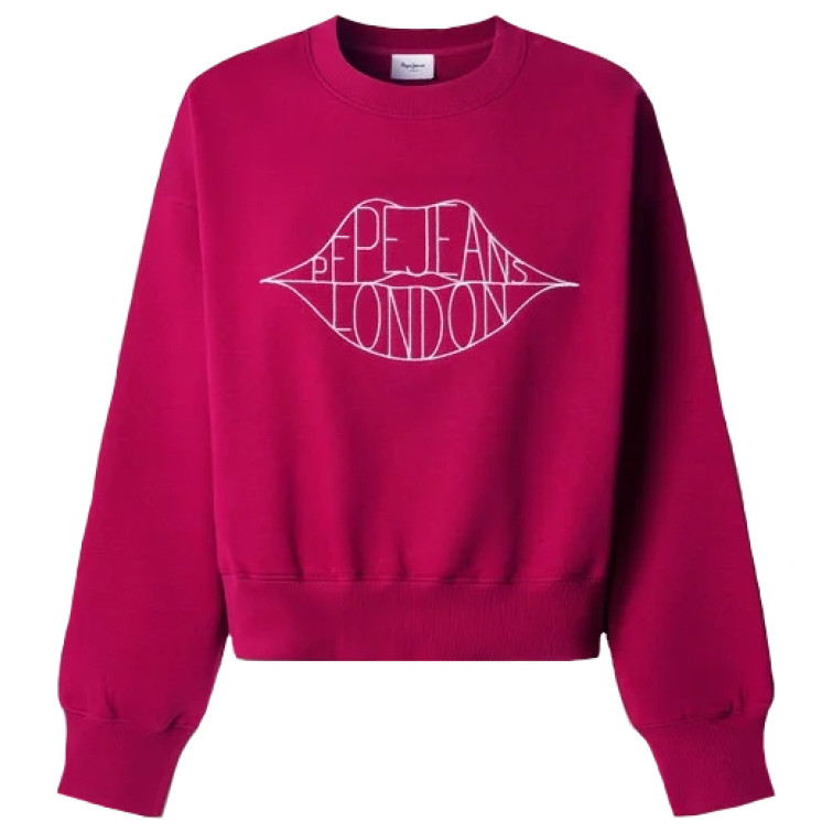 SUDADERA CUELLO REDONDO MUJER PEPE JEANS CON LOGO