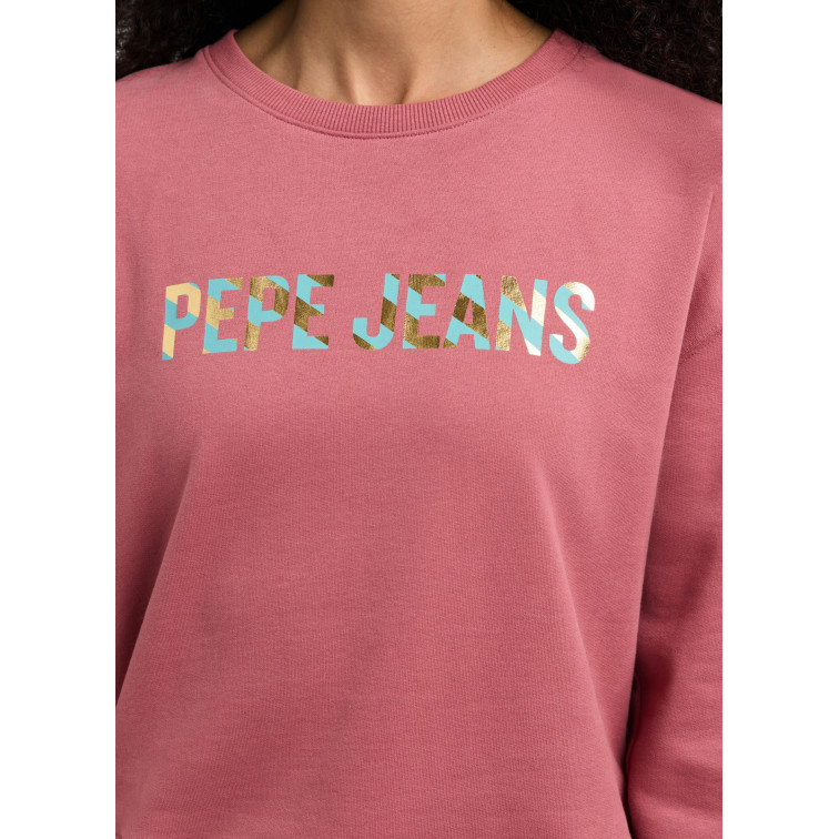 SUDADERA MUJER  PEPE JEANS CELESTE