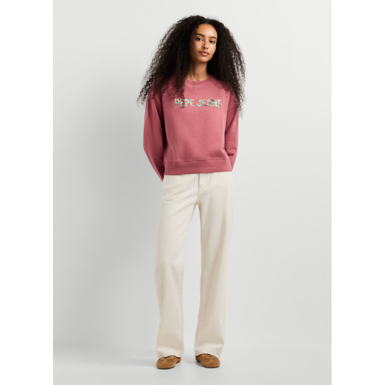 SUDADERA MUJER  PEPE JEANS CELESTE