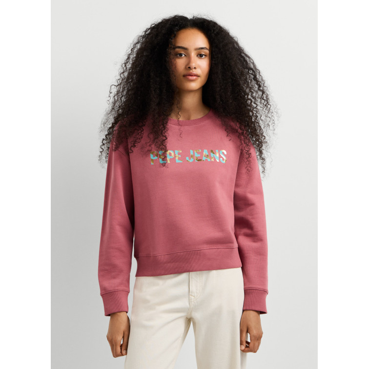 SUDADERA MUJER  PEPE JEANS CELESTE