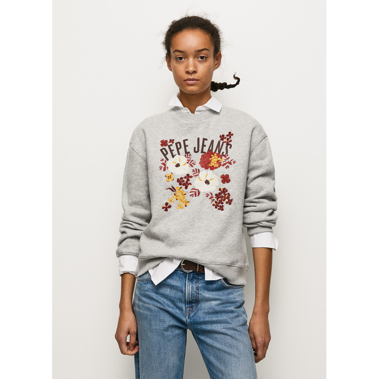 SUDADERA CON BORDADO FLORAL MUJER PEPE JEANS STEPHANIE