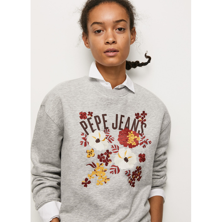 SUDADERA CON BORDADO FLORAL MUJER PEPE JEANS STEPHANIE