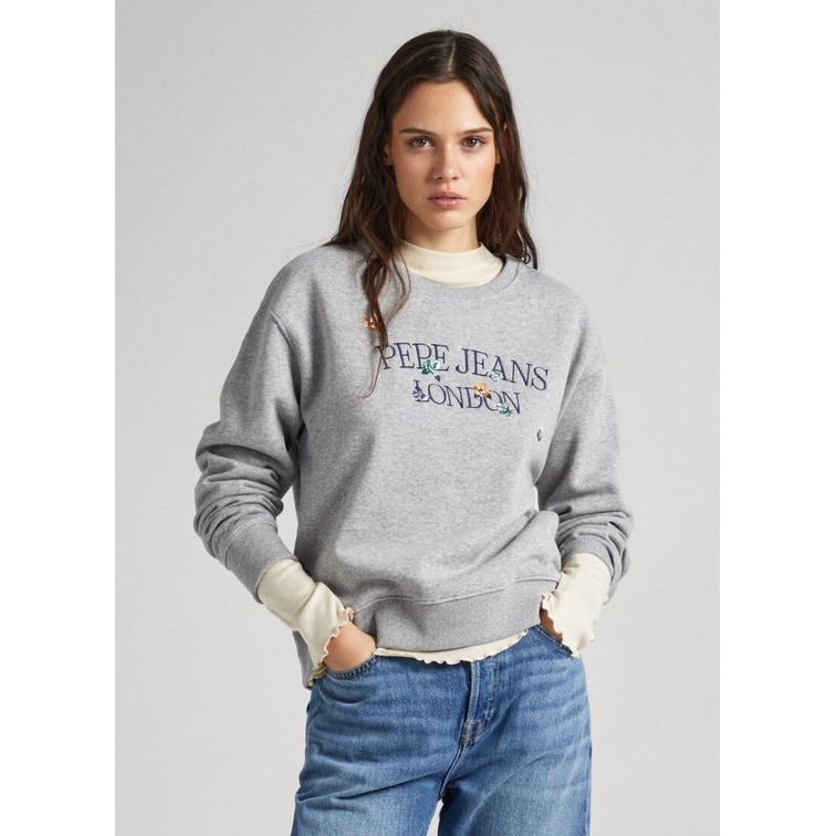 SUDADERA LOGO BORDADO MUJER PEPE JEANS VELLA