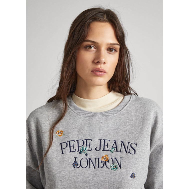 SUDADERA LOGO BORDADO MUJER PEPE JEANS VELLA