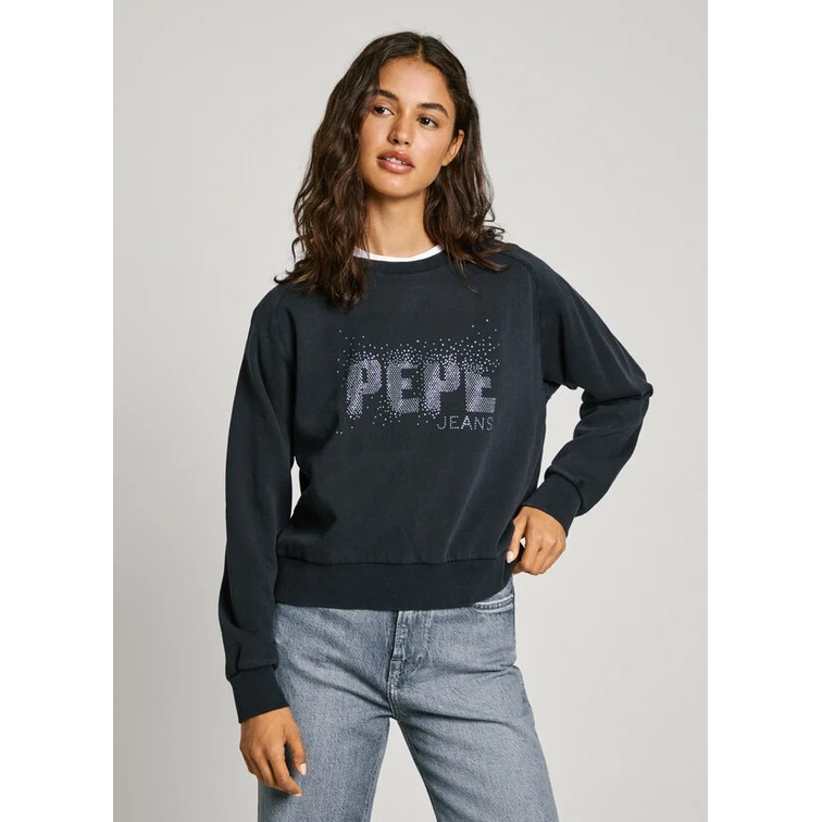 SUDADERA MUJER PEPE JEANS LOGO EN PECHO