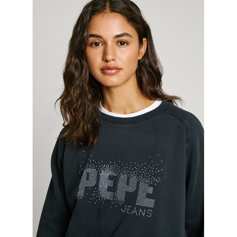 SUDADERA MUJER PEPE JEANS LOGO EN PECHO