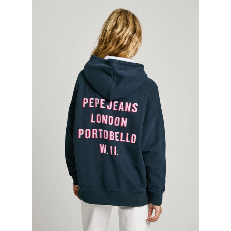 SUDADERA CON CAPUCHA MUJER PEPE JEANS ESPALDA ESTAMPADA