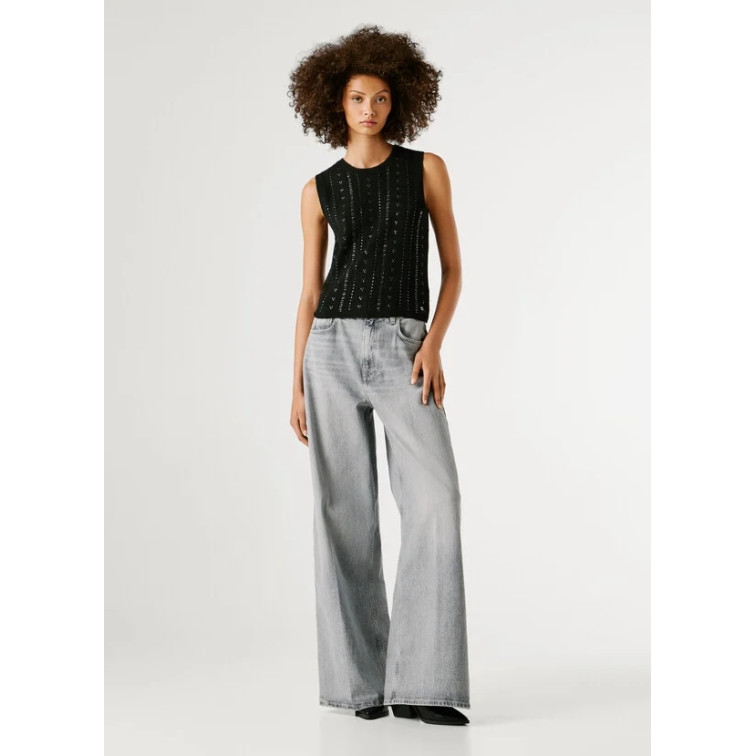 TOP DE PUNTO MUJER PEPE JEANS CON LENTEJUELAS