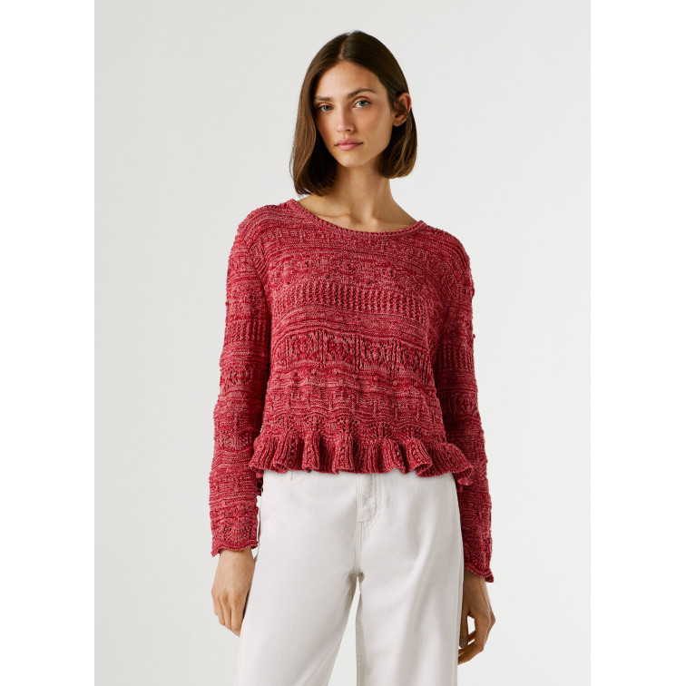 JERSEY MOULINÉ MUJER PEPE JEANS CUELLO REDONDO