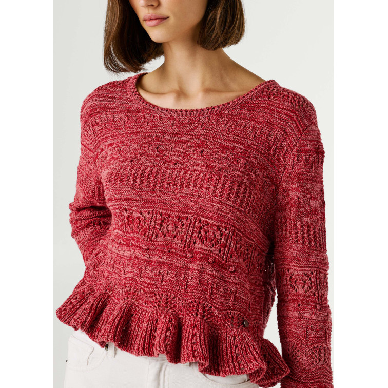 JERSEY MOULINÉ MUJER PEPE JEANS CUELLO REDONDO