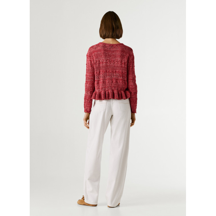 JERSEY MOULINÉ MUJER PEPE JEANS CUELLO REDONDO