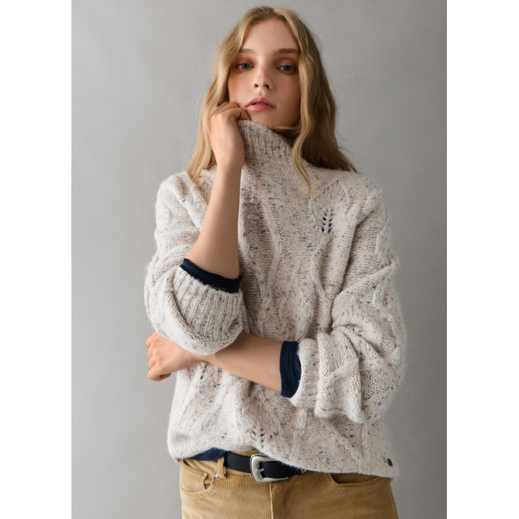 JERSEY PUNTO TRENZADO MUJER PEPE JEANS CUELLO ALTO