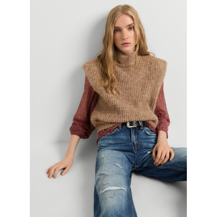 CHALECO PUNTO MUJER PEPE JEANS CUELLO ALTO