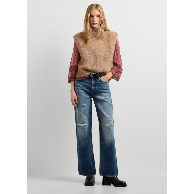 CHALECO PUNTO MUJER PEPE JEANS CUELLO ALTO