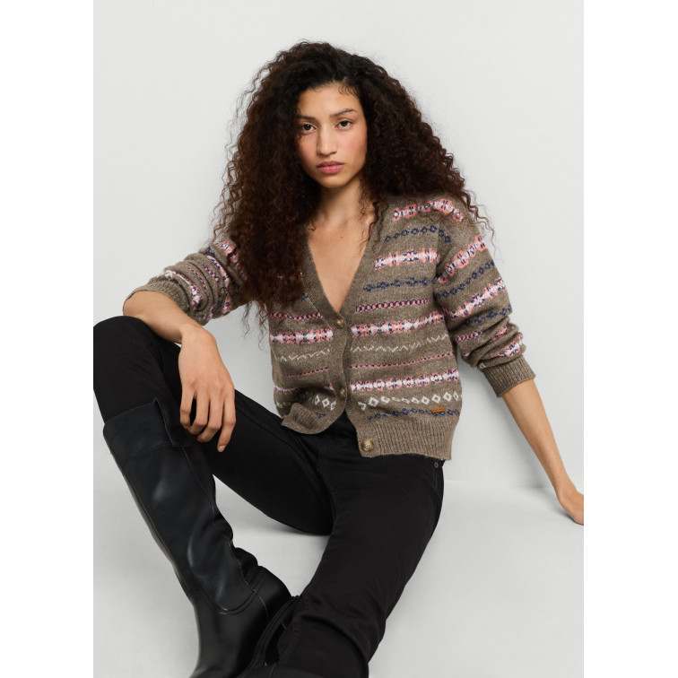 CÁRDIGAN PUNTO MUJER PEPE JEANS CUELLO PICO