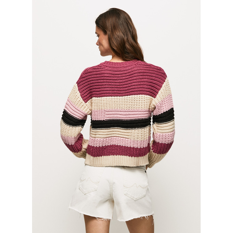 JERSEY CUELLO REDONDO DE RAYAS MUJER PEPE JEANS TARA