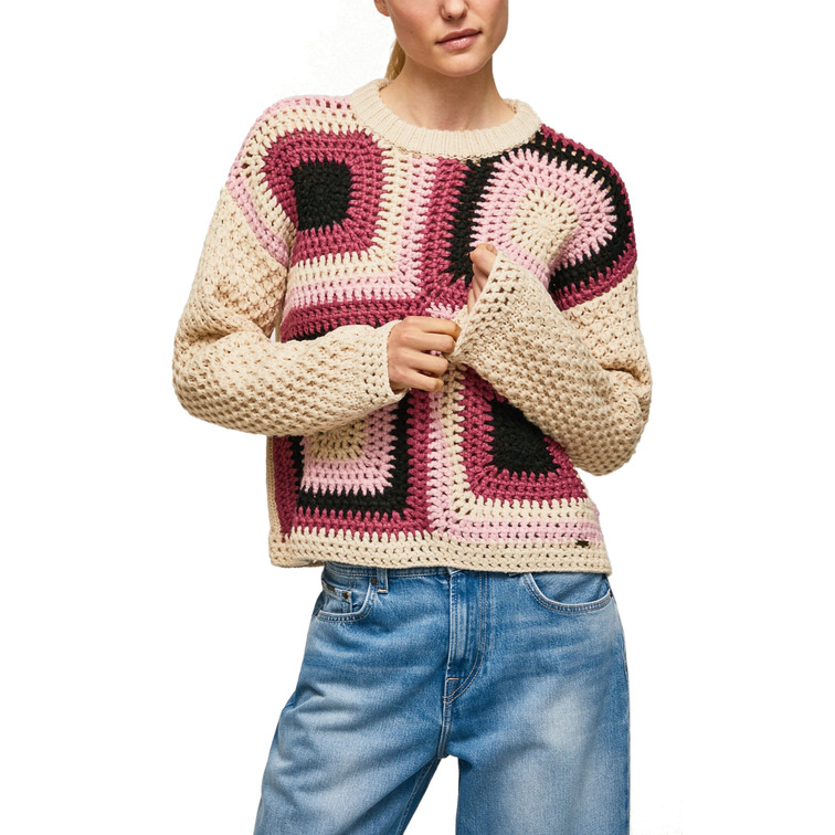 JERSEY CUELLO PERKINS EN CROCHET MUJER PEPE JEANS TORI