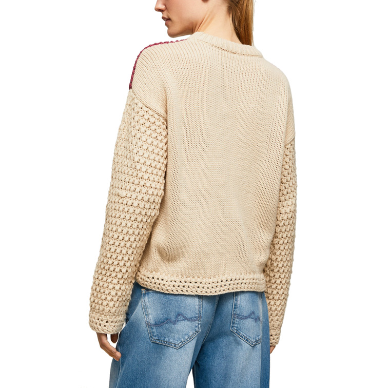 JERSEY CUELLO PERKINS EN CROCHET MUJER PEPE JEANS TORI