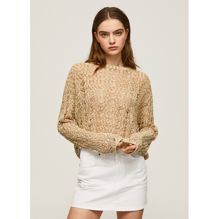 CÁRDIGAN CROPPED PUNTO CALADO MUJER PEPE JEANS FRANCESCA