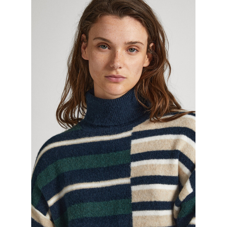 JERSEY CUELLO ALTO RAYAS MUJER PEPE JEANS DENVER