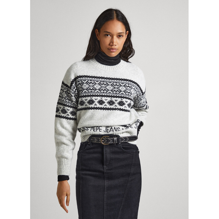 JERSEY JACQUARD CUELLO REDONDO MUJER PEPE JEANS ELODIE