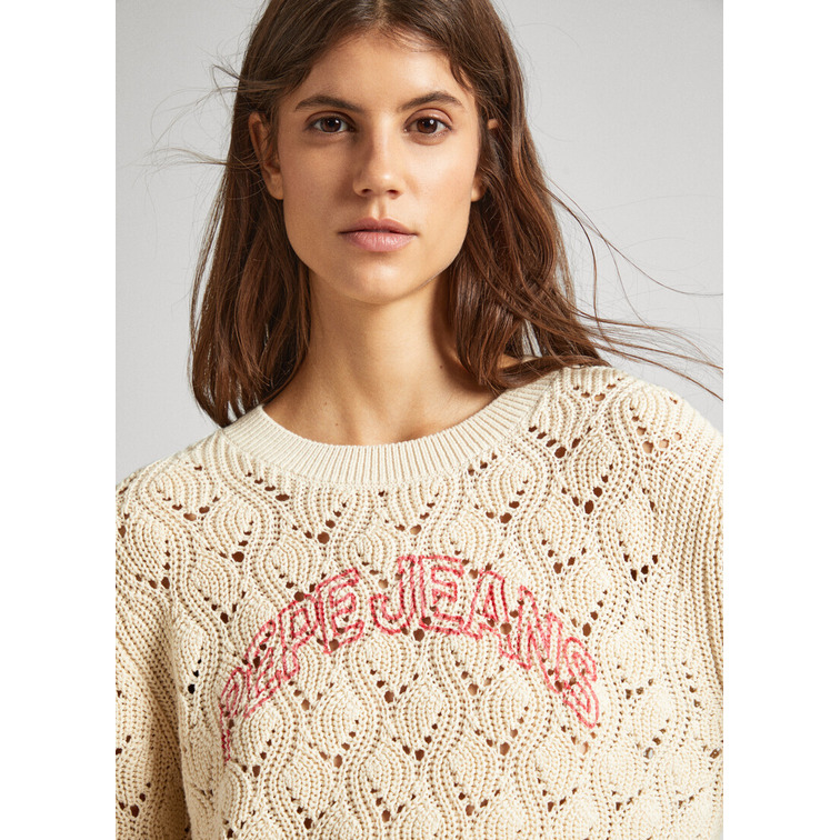 JERSEY PUNTO CON DETALLES CALADOS MUJER PEPE JEANS