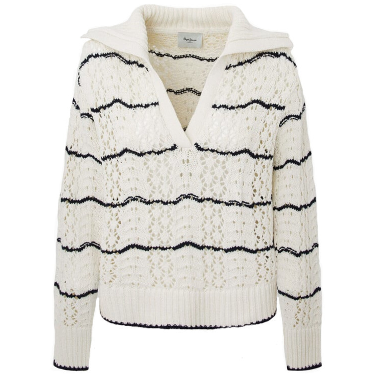 JERSEY PUNTO CALADO CUELLO POLO MUJER PEPE JEANS