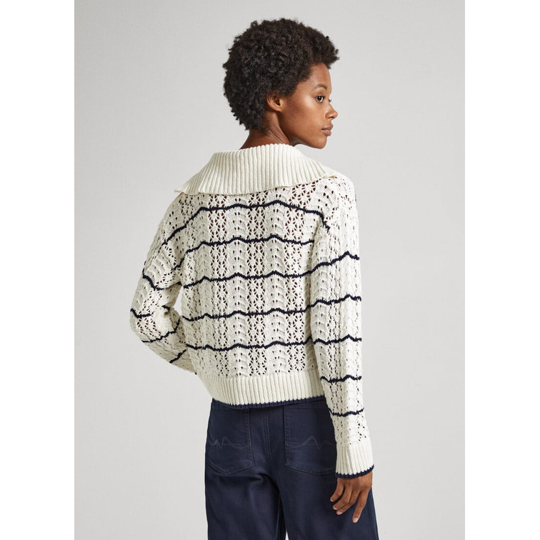 JERSEY PUNTO CALADO CUELLO POLO MUJER PEPE JEANS