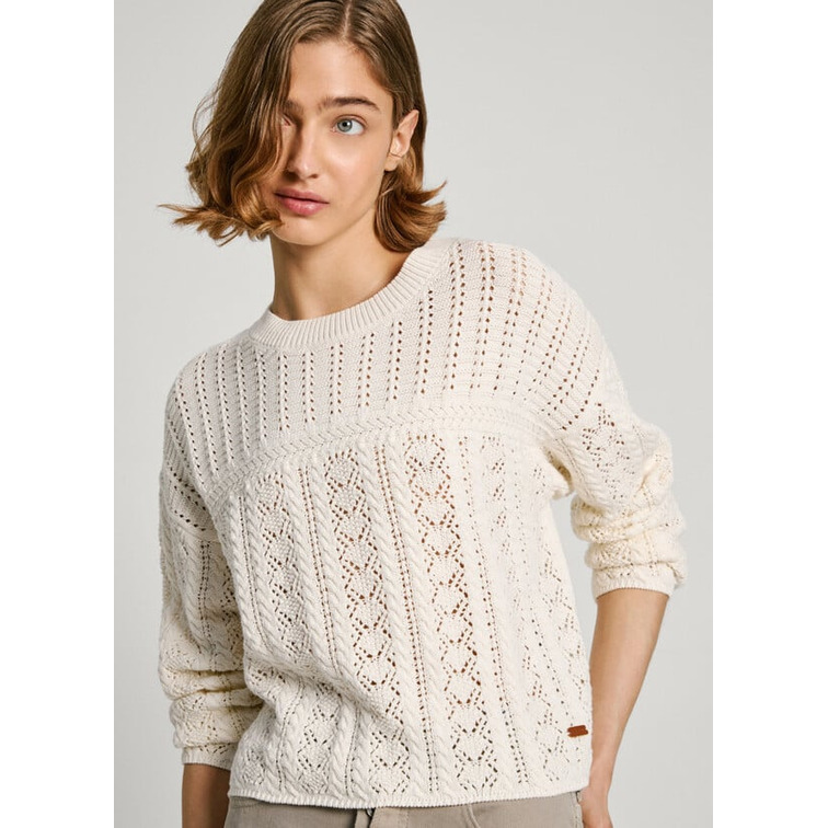 JERSEY PUNTO CON DETALLES CALADOS MUJER PEPE JEANS